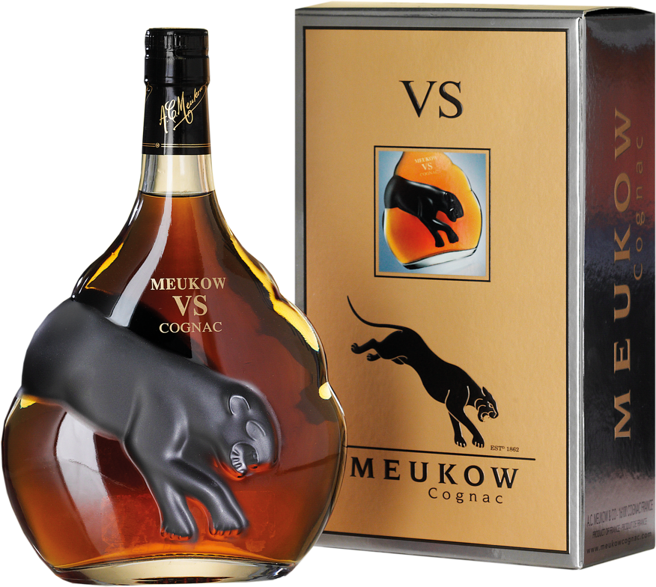 Meukow Cognac Meukow Feline VS im edlen Geschenkkarton